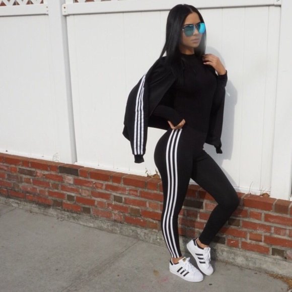 Adidas ORIGINAL SEXY 3-Stripe Fitted Leggings - Picture 3 of 9